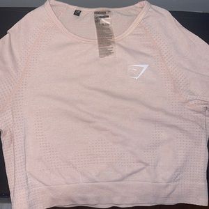 Gymshark pink crop top long sleeve